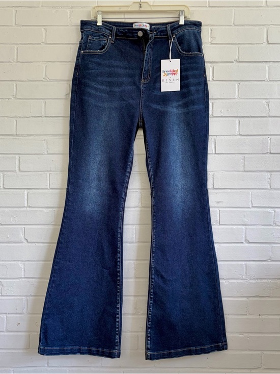 Risen Jeans Denim - Risen Jeans x The Freckled Poppy Tummy Control Flared Jeans, SZ 1XL NWT